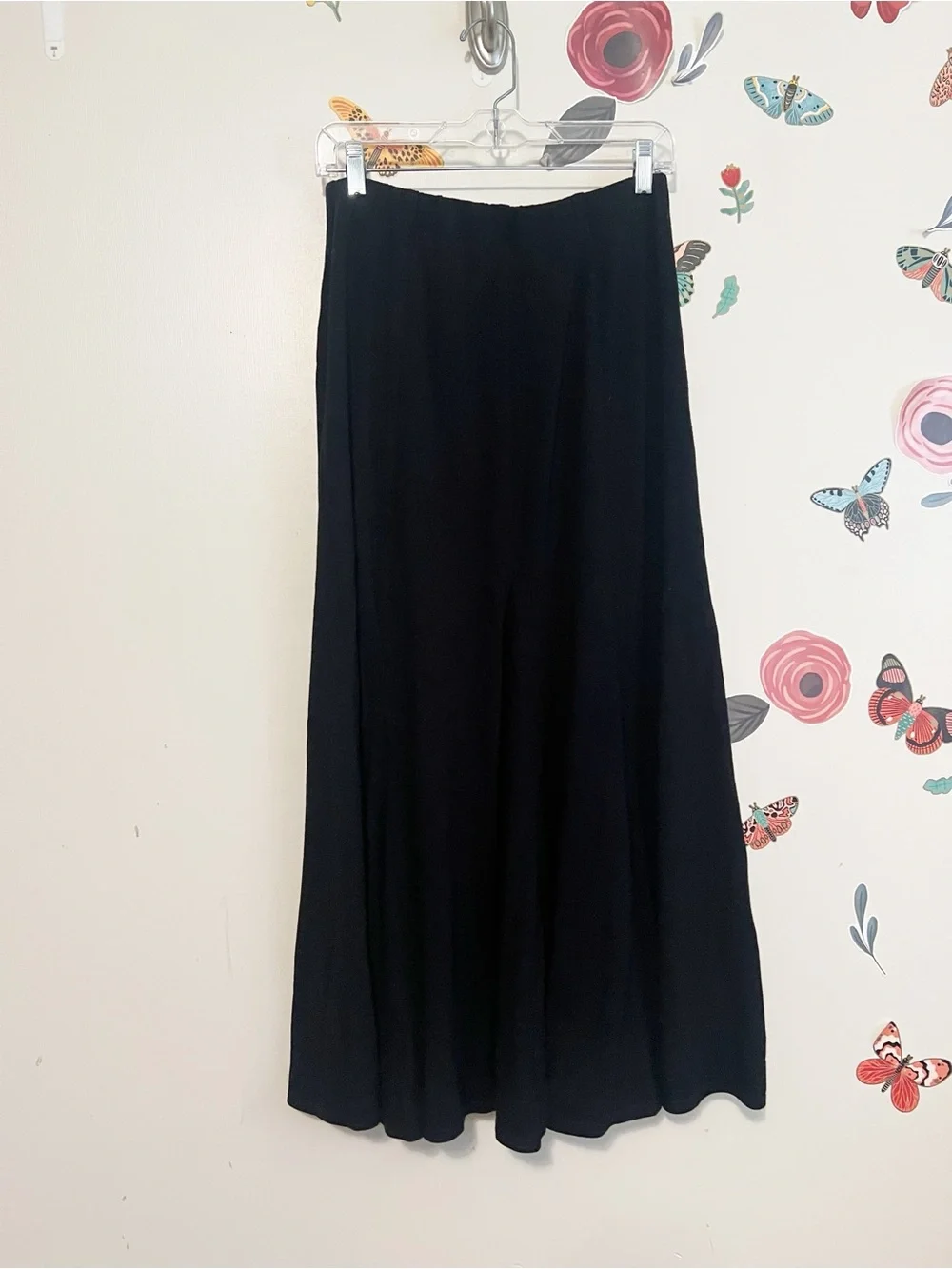 CAbi Black Flared Maxi Skirt
